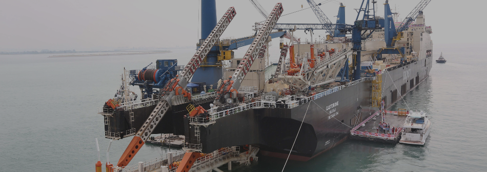 The pipelay vessel Castorone (Photo credit: Saipem)