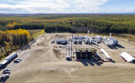 Emissions Testing Centre at Tourmaline's West Wolf gas plant.