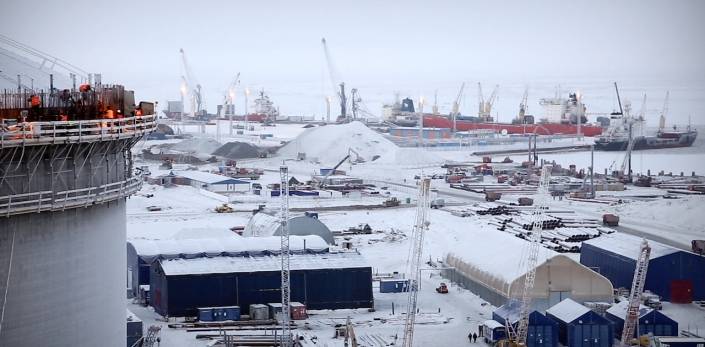 Yamal LNG under construction (Credit: Novatek)